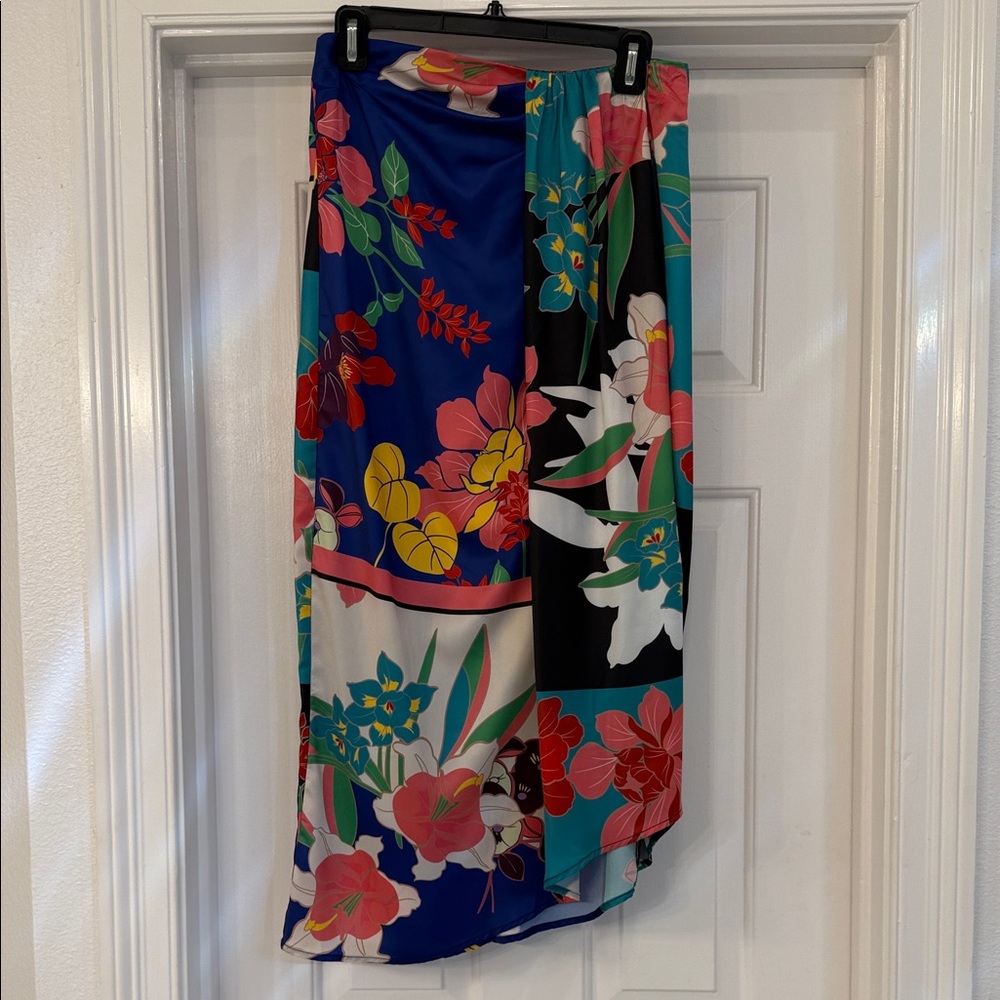 Floral Asymmetrical Skirt